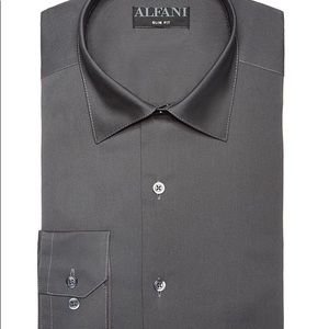 Alfani gray Slim-Fit grey dress shirt size XL 34/35 17-17.5
